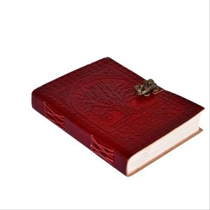 Tree of Life Leather Embossed Journal. Vintage.